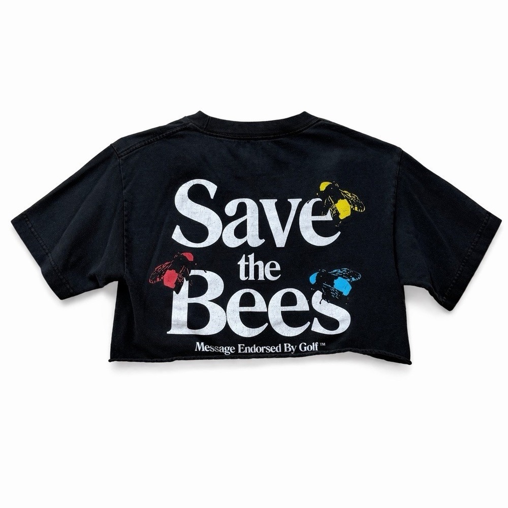 Golf Wang Cropped Womens Small Black Save The Bees FlowerBoy Tyler The Creator